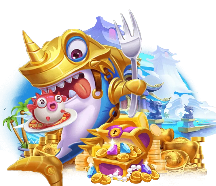Giao diện game Bắn Cá Thần Tài với đồ họa 3D sống động